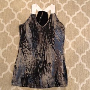 ReneeC Black/Brown/Blue Racerback tank, size S